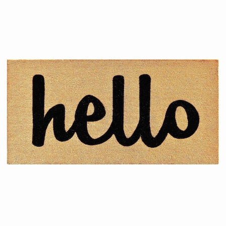 Calloway Mills Entrance Mat, Coir, Natural, Black 100343672NBS